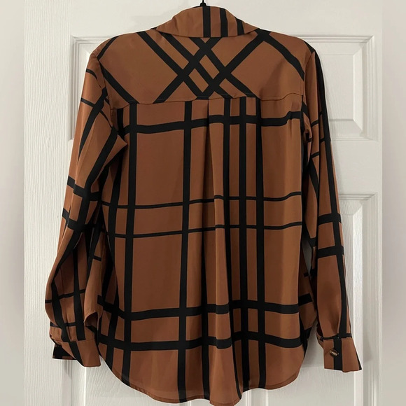 🆕 ZC & GF Striped Button Down Blouse - Picture 6 of 6